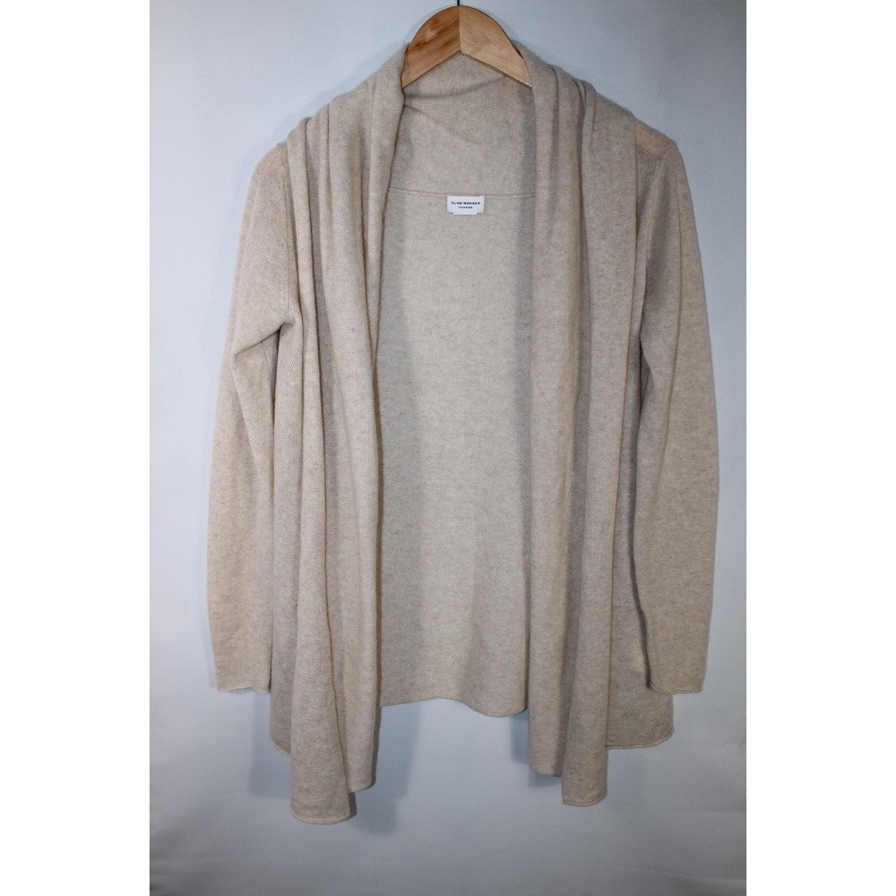 Club Monaco Women's XS/S Beige Open Front Cashmere Cardigan